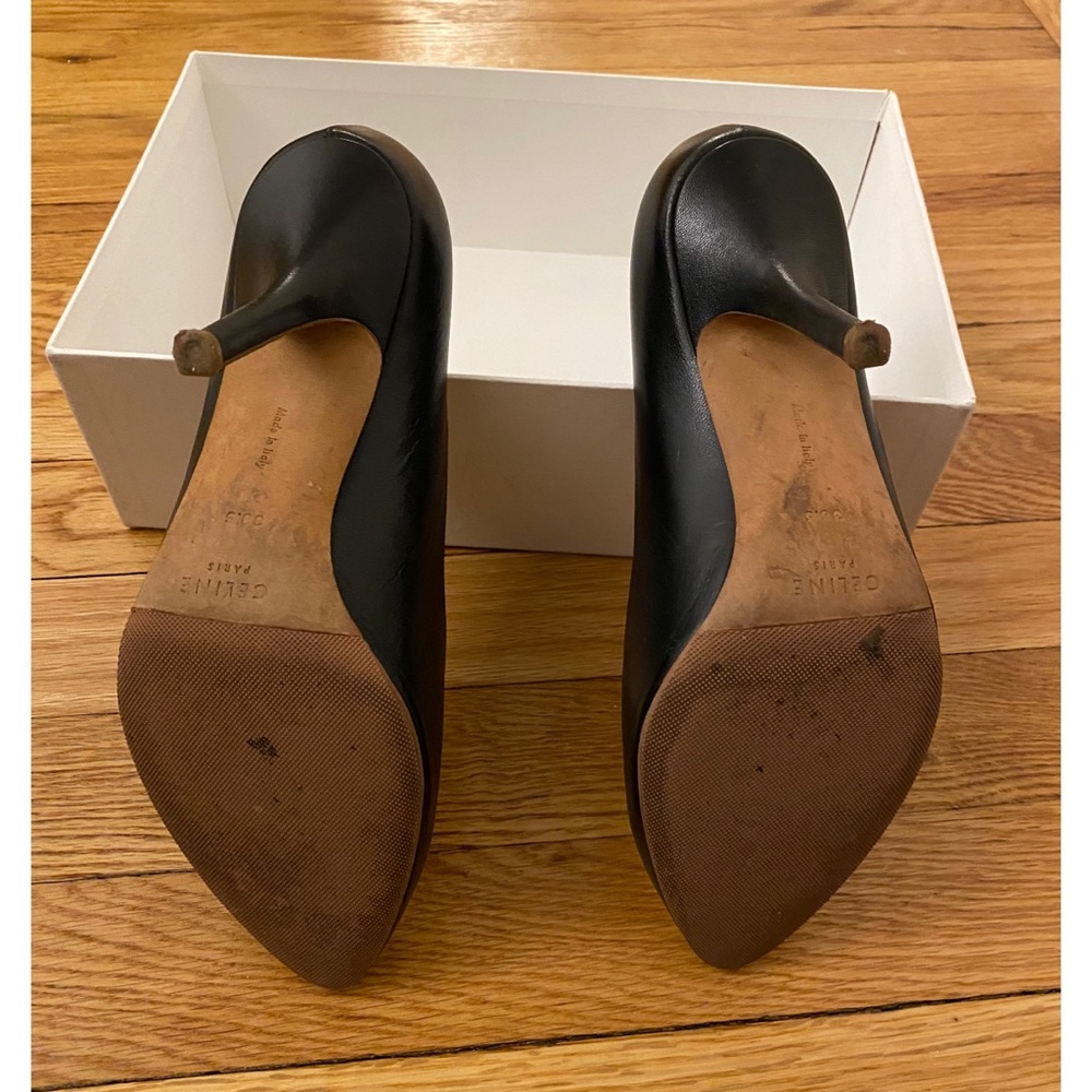 Celine black matte pump with inverted heel - Picture 3 of 5